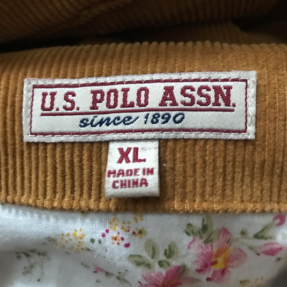 US Polo Assn Corduroy Crop Bomber Zip Jacket ! - Picture 7 of 7